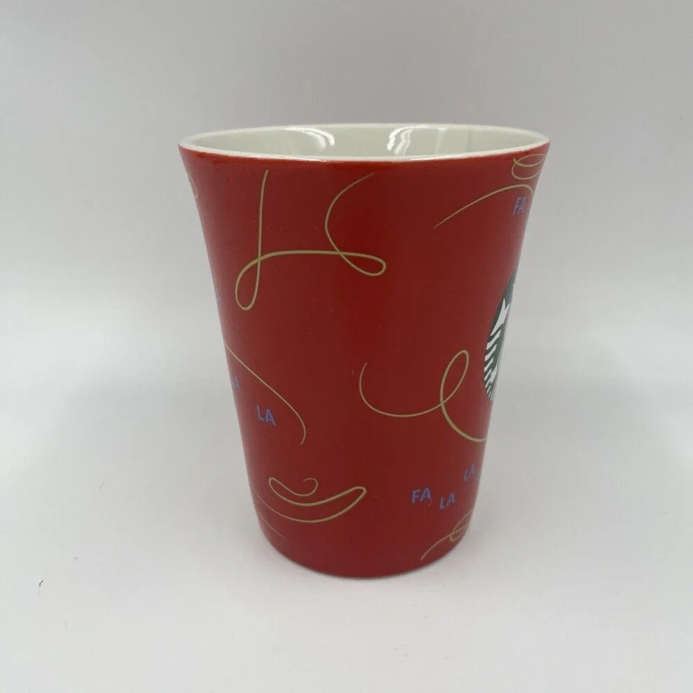 Starbucks Christmas FaLaLaLaLa‎ Red Coffee Tea Mug Cup 10 oz Collectible 2020